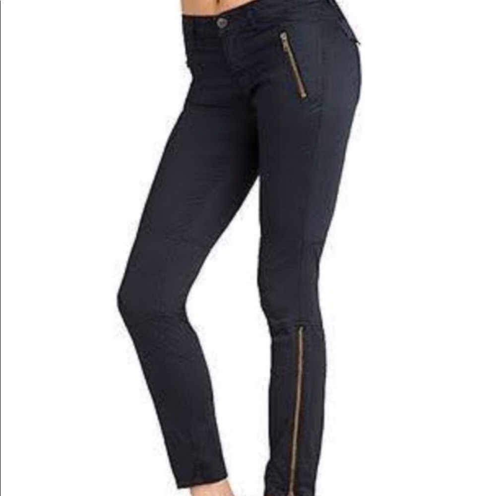J Brand black pants with zippers